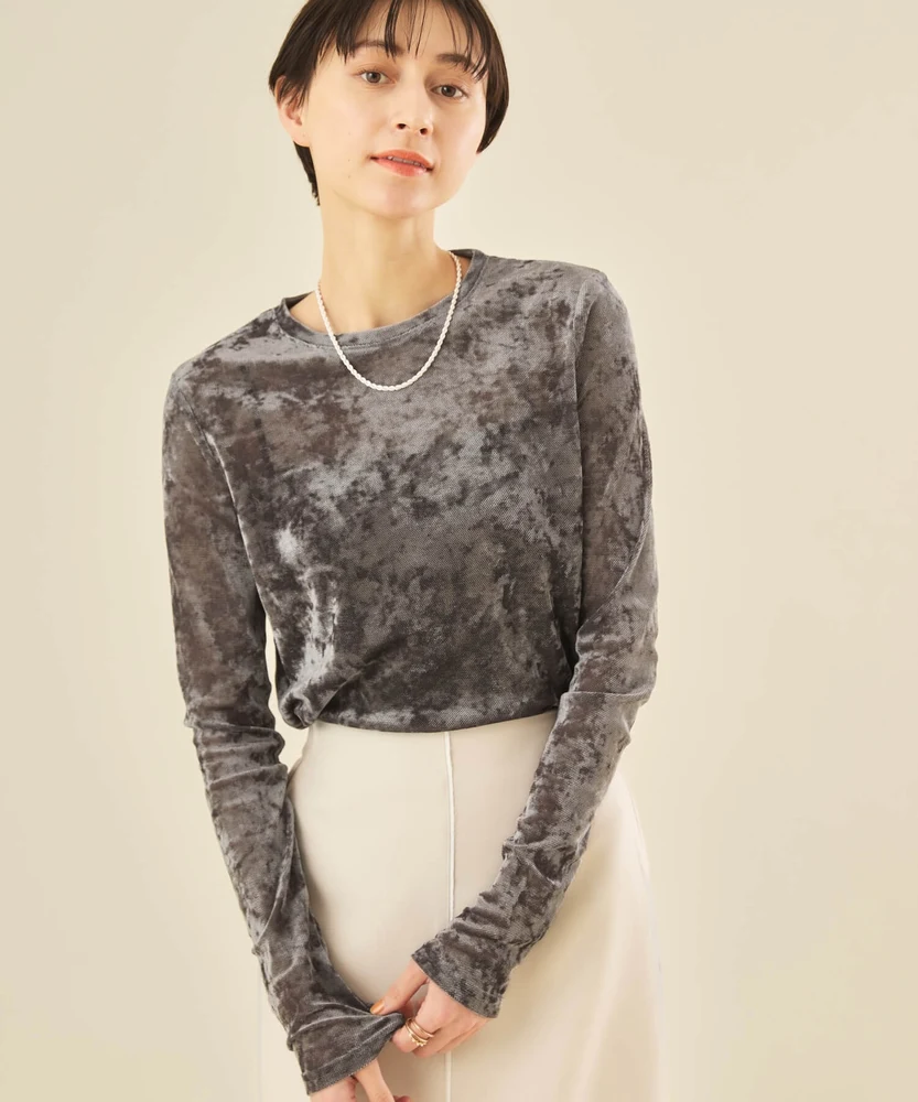 ベロアメッシュロングスリーブT【Muscat（マスカット）】