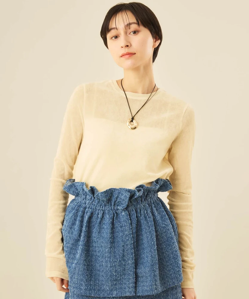 ベロアメッシュロングスリーブT【Muscat（マスカット）】