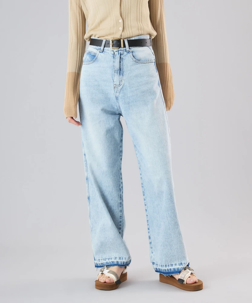 ワイドストレートデニムパンツ【Muscat（マスカット）】