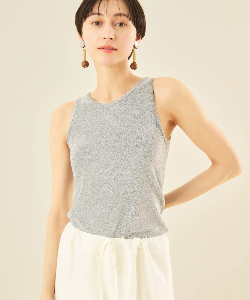 カップ付きラメ混タンクトップ【Muscat（マスカット）】