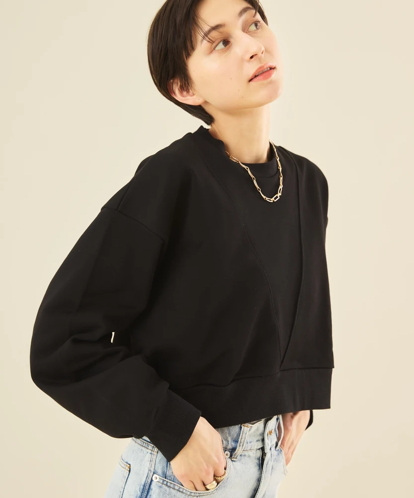 切り替えデザインショート丈スウェット【Muscat（マスカット）】