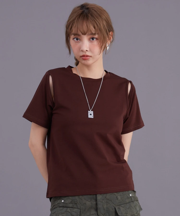 カットアウトTシャツ【DIPINCHOCOLATE】
