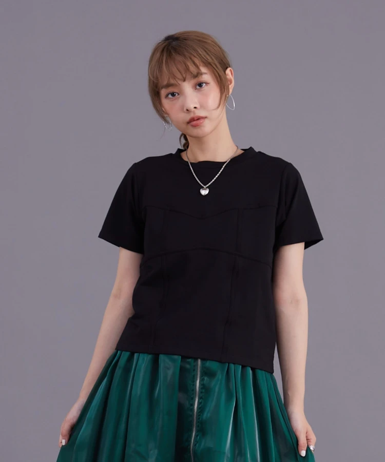 ビスチェ風デザインTシャツ【DIPINCHOCOLATE】