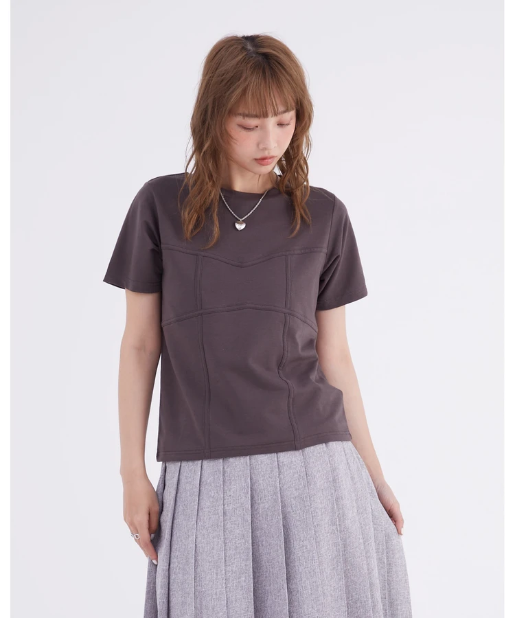 ビスチェ風デザインTシャツ【DIPINCHOCOLATE】