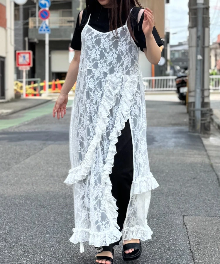 レースキャミティアードワンピース【DIPINCHOCOLATE】