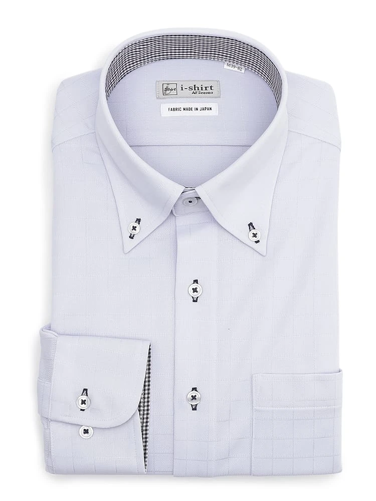 【完全ノーアイロン】長袖アイシャツ別布仕様チェック＜3点で4,000円OFF！＞