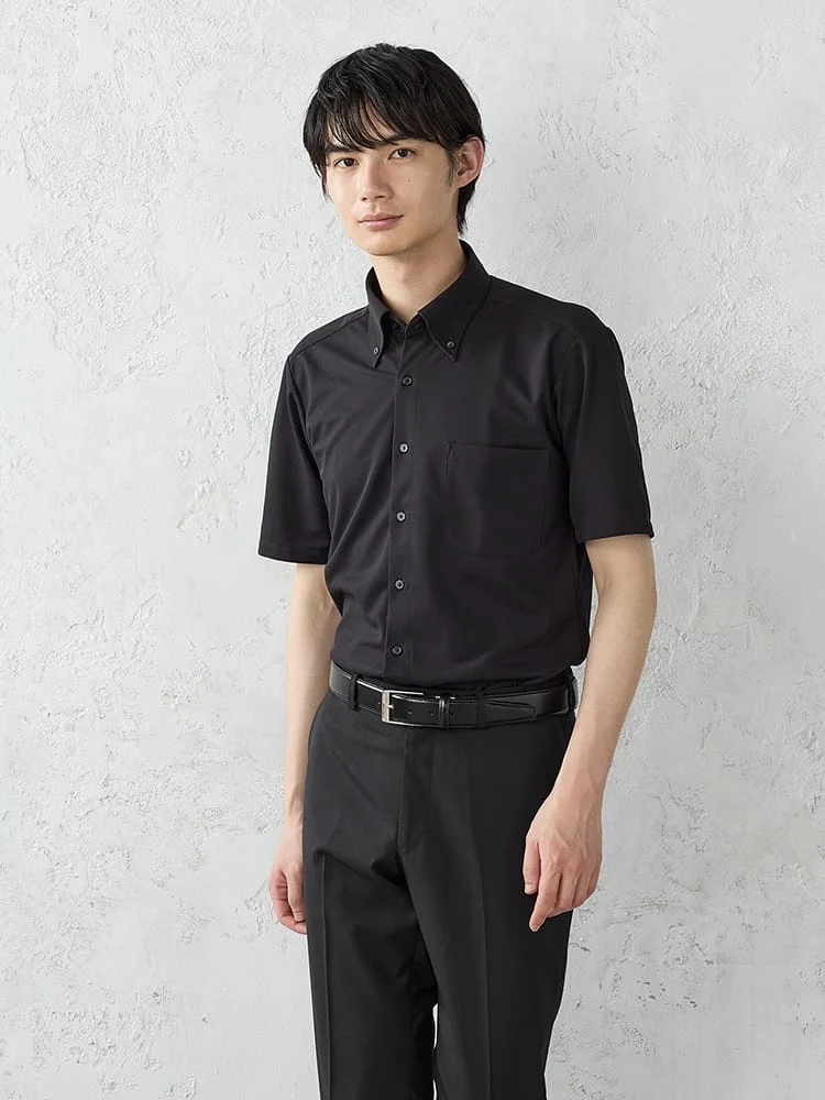 TRANSCONTINENTSフルオープンドライポロシャツ