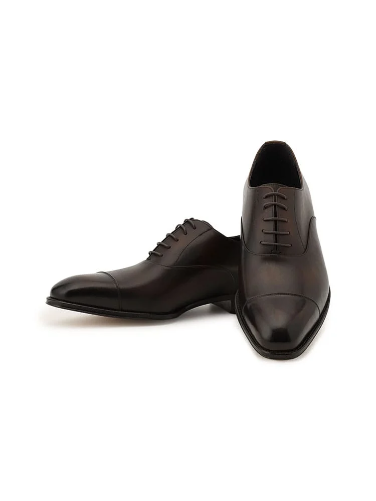 マッケイ製法＜国産＞本革内羽ストレートチップシューズブラック/ブラウン