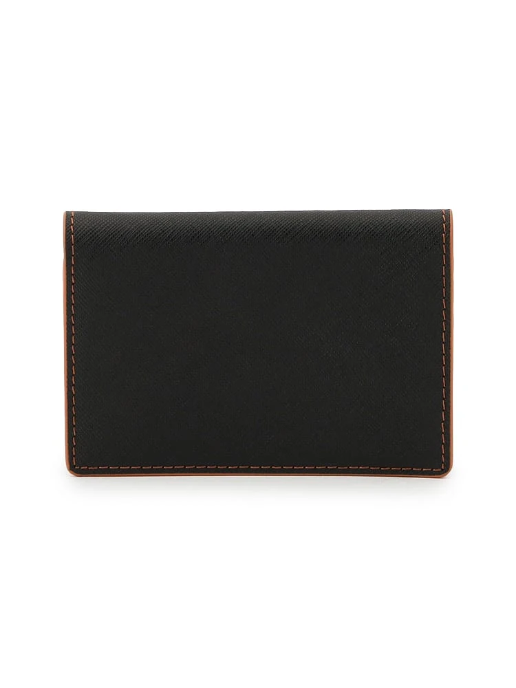 バイカラー名刺入れホワイト/ワイン/オレンジ/ターコイズ/ネイビー