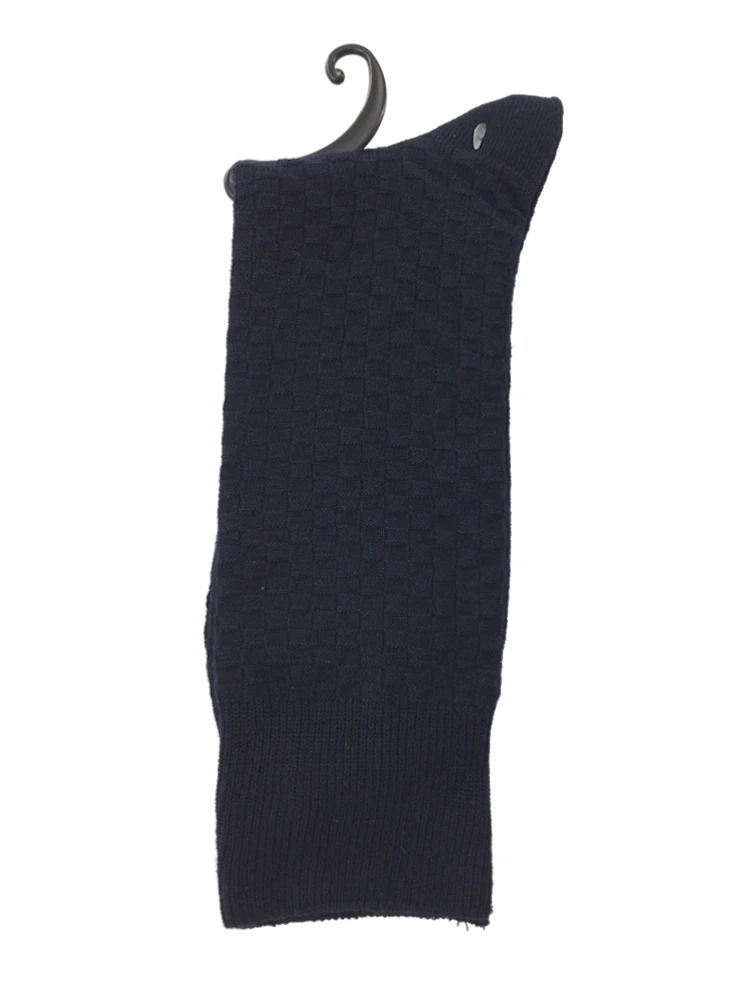 【抗菌防臭】リンクスブロック柄ソックス【L寸：27-29cm】つま先・かかと補強