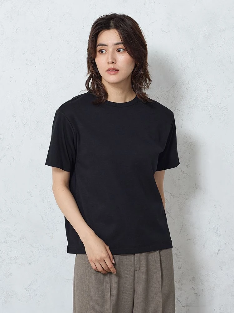 2枚袖Tシャツオフホワイト/ブラック/グレー〈2BUY10％OFF〉