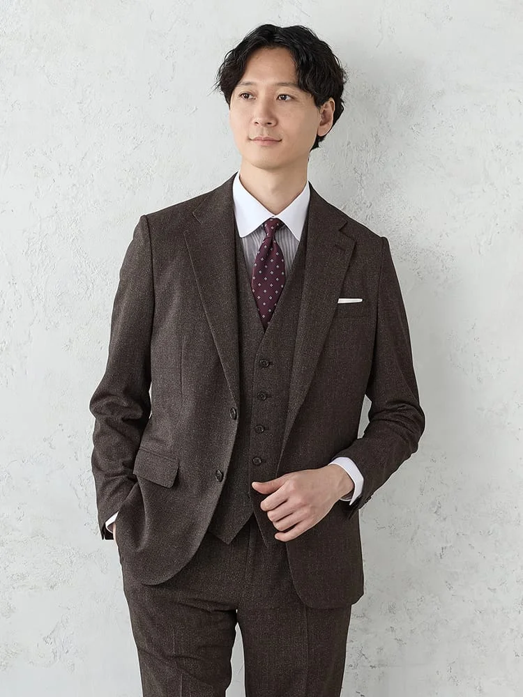 TRANSCONTINENTS【AVANTAIR】デニム調セットアップジャケットブラック/グレー/ブラウン/ブルー