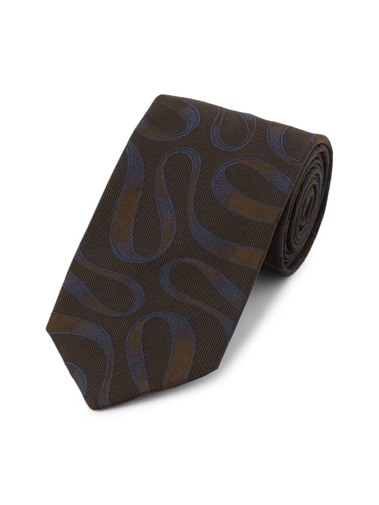 TRANSCONTINENTS日本製ネクタイイタリア生地シルク100％ベージュ/ブラウン/ネイビー