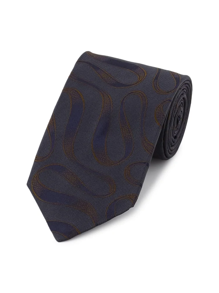 TRANSCONTINENTS日本製ネクタイイタリア生地シルク100％ベージュ/ブラウン/ネイビー