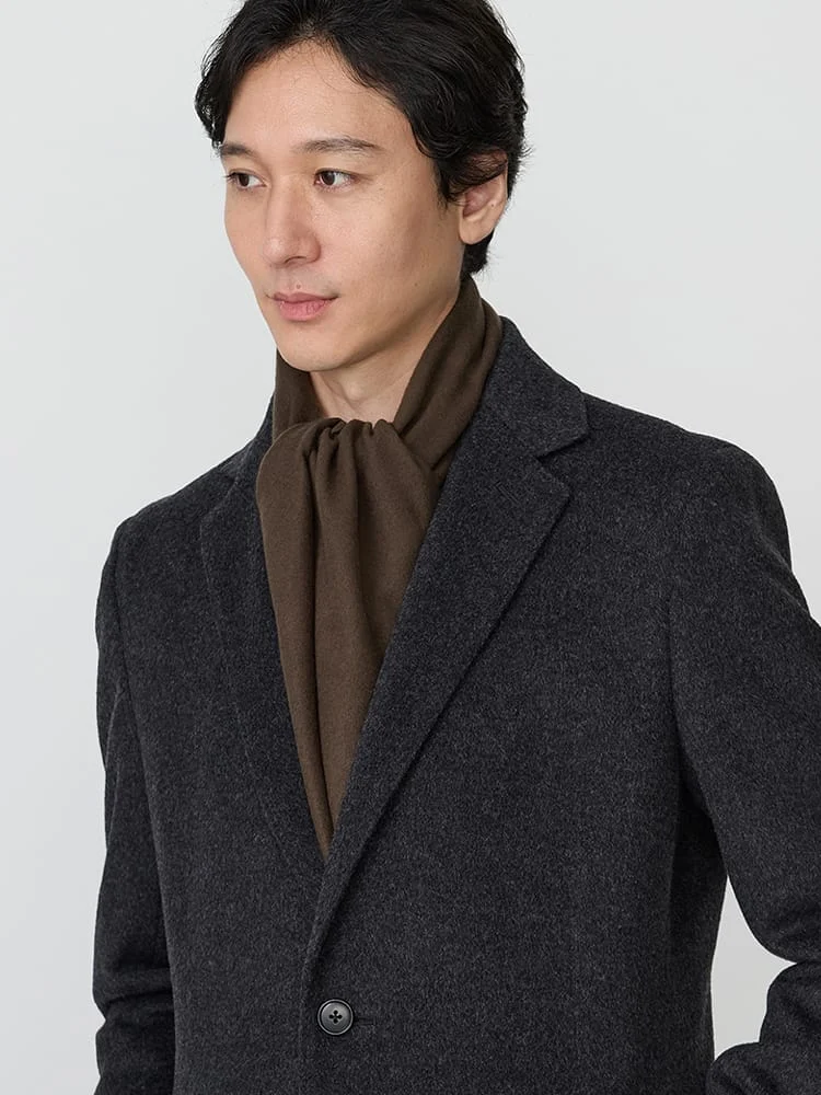 V.FRAASカシミンクマフラー無地グレー/ブラウン/ブルー