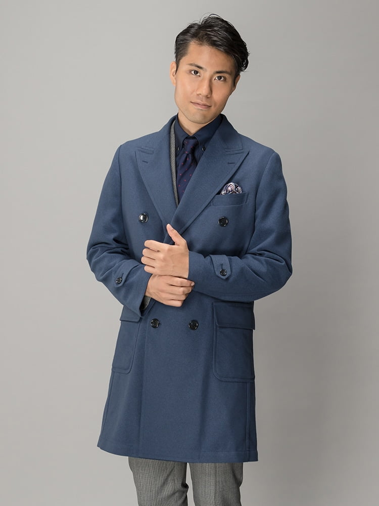 ウールライクダブルチェスターコート クラシコ 無地 ウールライクダブルチェスターコート クラシコ 無地