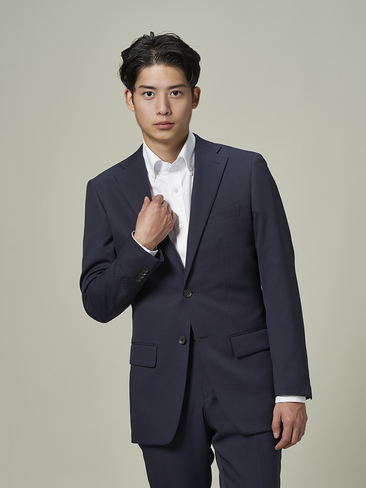 Perfect Suit FActory セットアップ ネイビー 背抜き A6 - スーツ