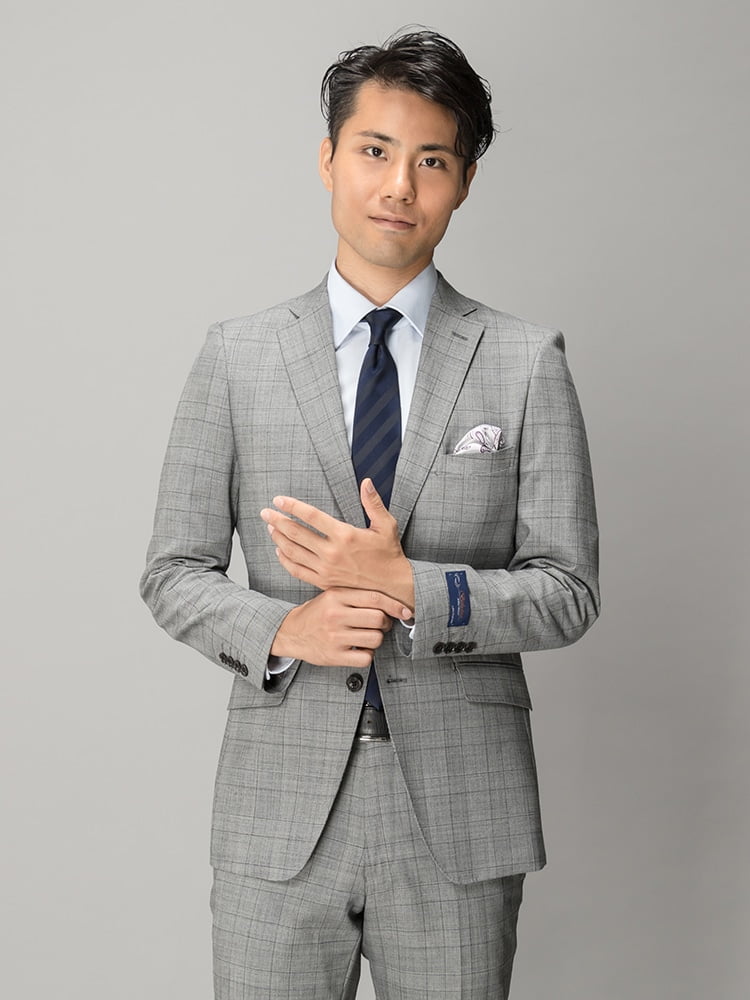 パンツウォッシャブル 2釦スーツ アーバン チェック