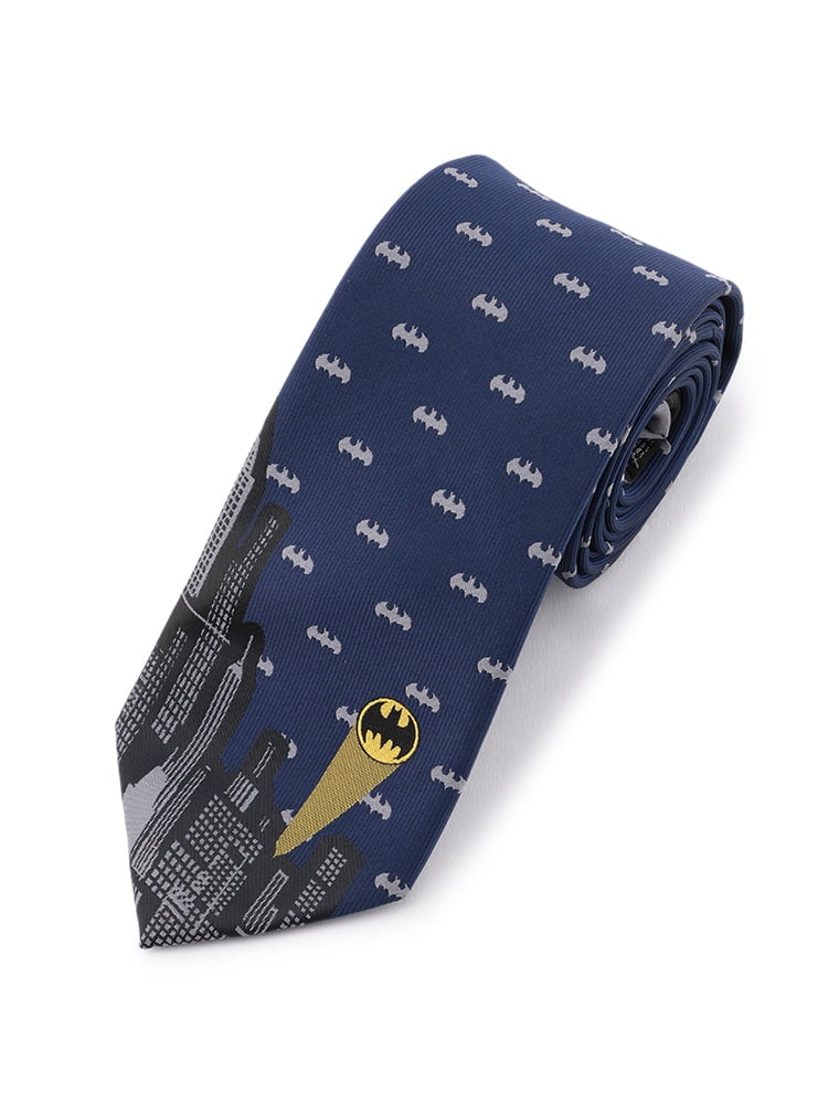 Dcコラボネクタイ バットマン 小柄 ネイビー