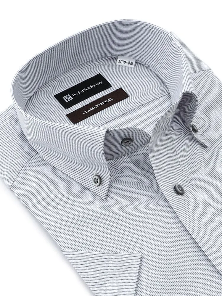  形態安定 シャツ 半袖 シャツ シャツ ストライプ